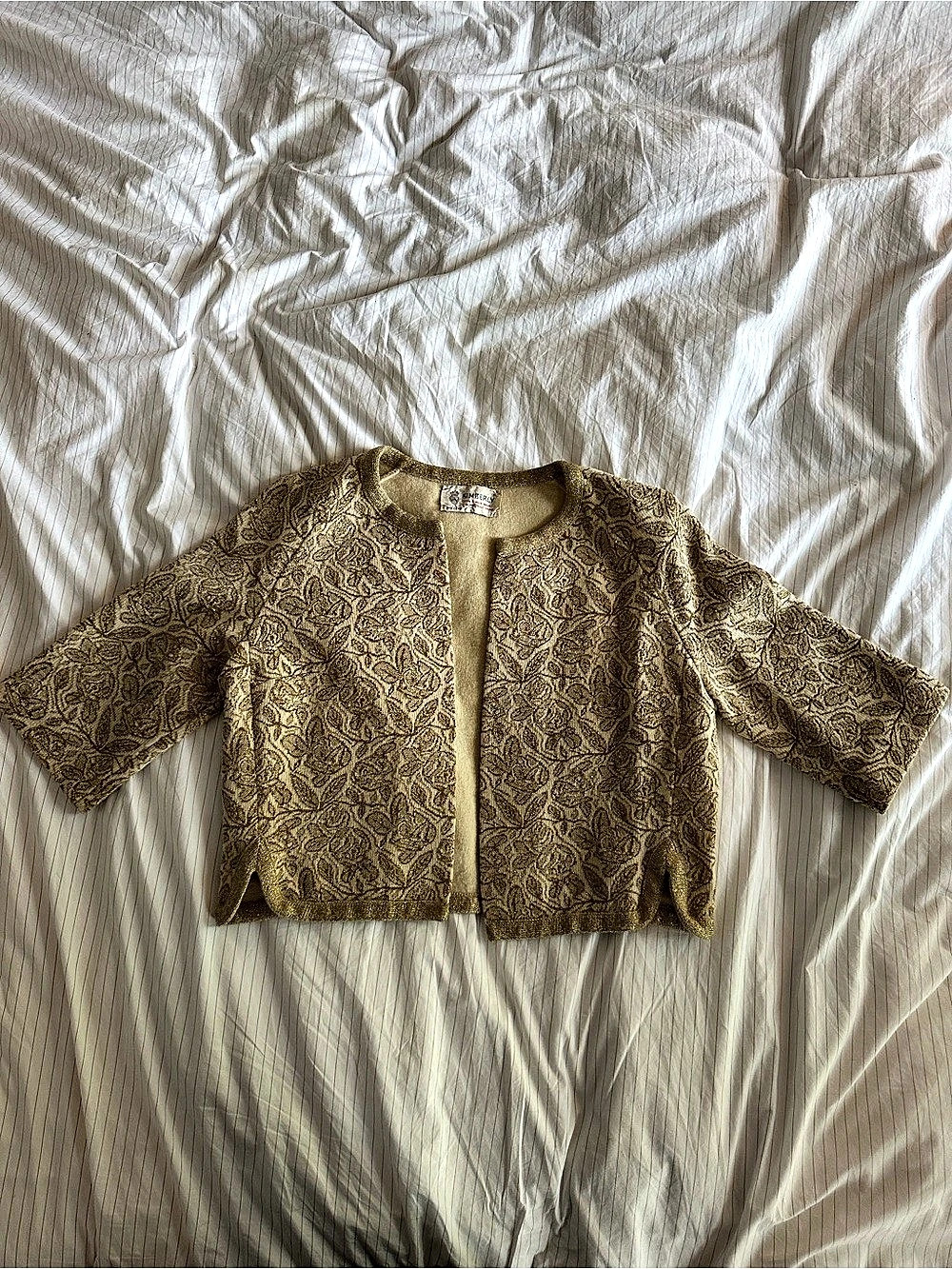 Vintage Kimberly Gold Paisley Wool Jacket - S